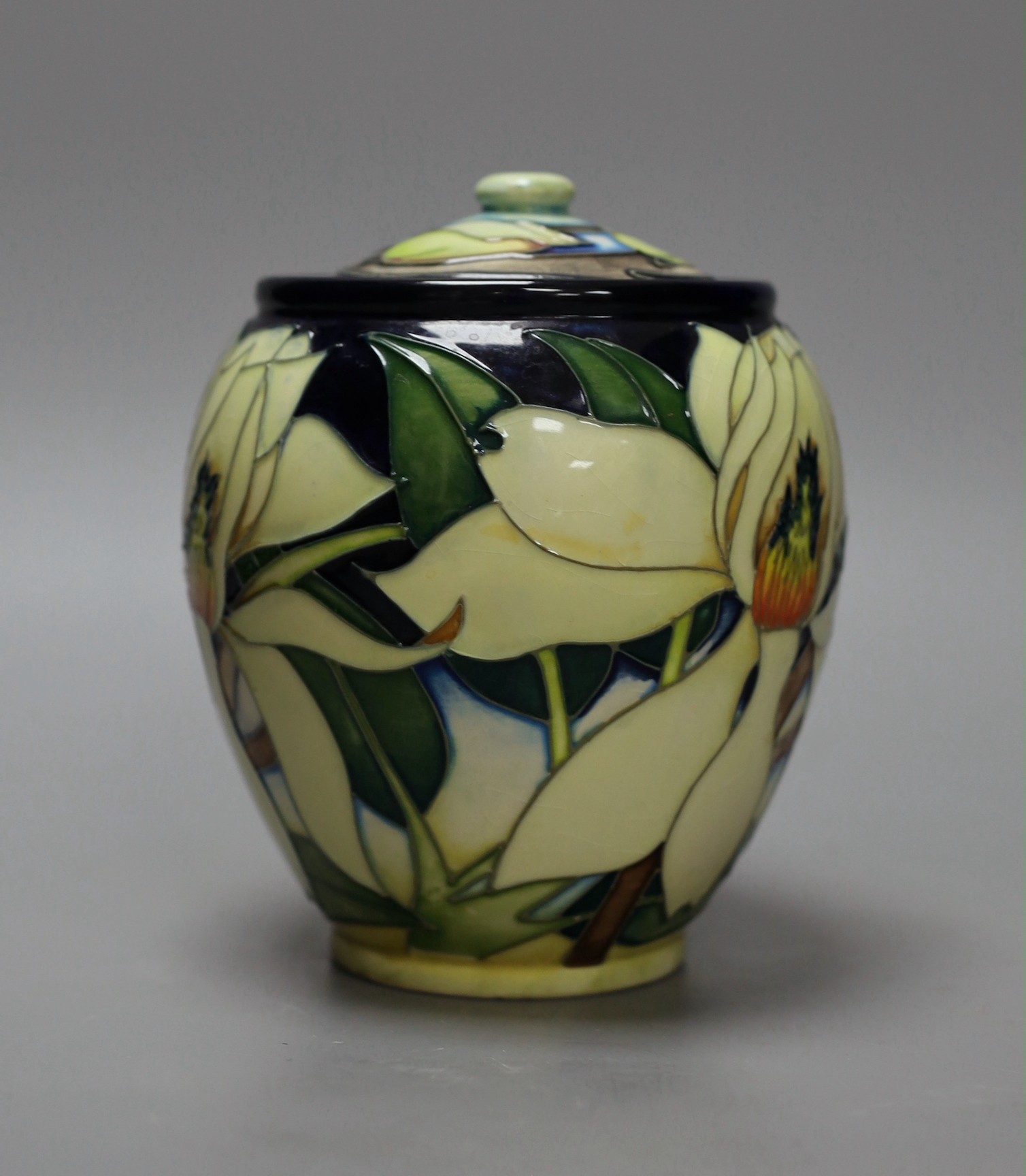 A Moorcroft jar and cover, 15cm